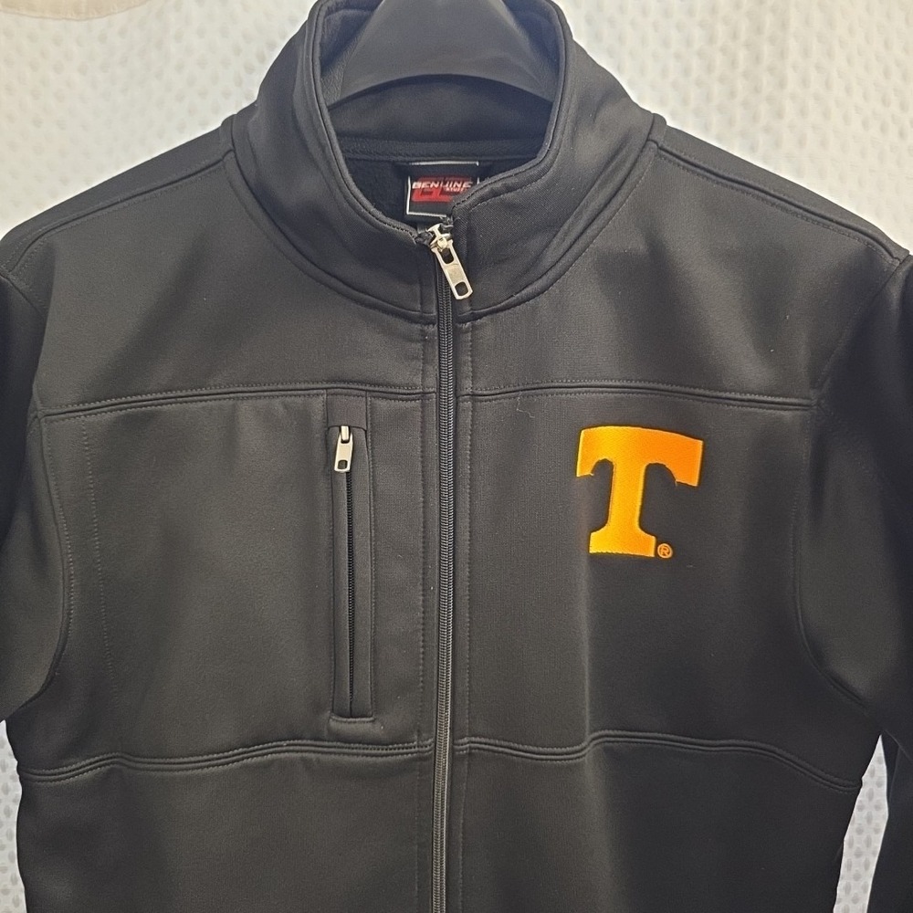 Vols Genuine Stuff Full Zip Pockets Thumb Holes Long Sleeve Jacket Men's M Black